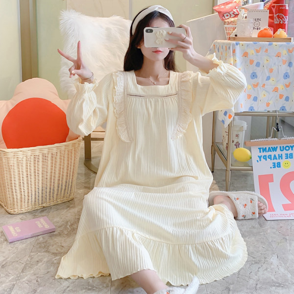 Cămașă de noapte pentru alăptare, cu mâneci lungi