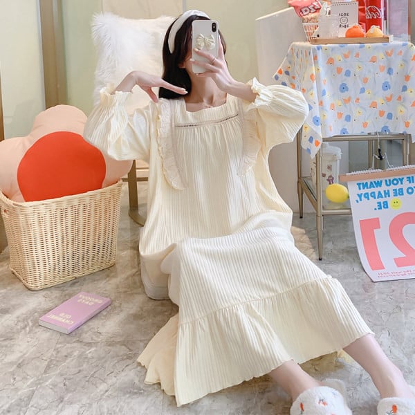 Cămașă de noapte pentru alăptare, cu mâneci lungi