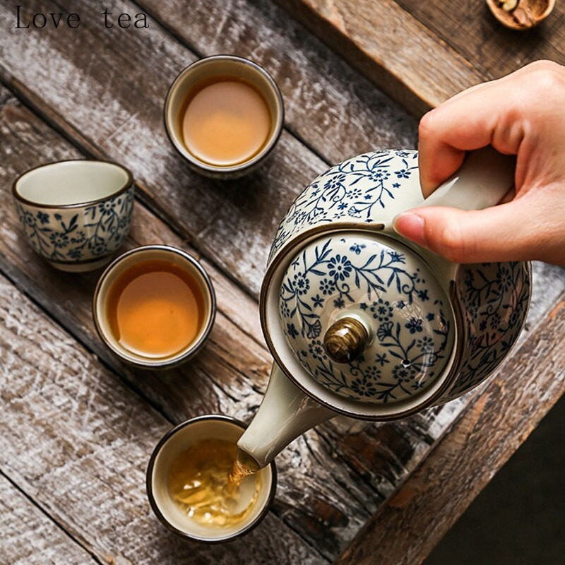 Японски ретро керамичен комплект чайник Чаша Kung Fu комплект чайник чайник творчески комплект вода чайник домакински чайник аксесоари за домашен офис