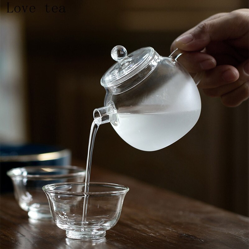 160 ml-es csésze hőálló üveg kézzel készített kung fu teáskanna japán stílusú kis átlátszó mini teafőzési ötletek