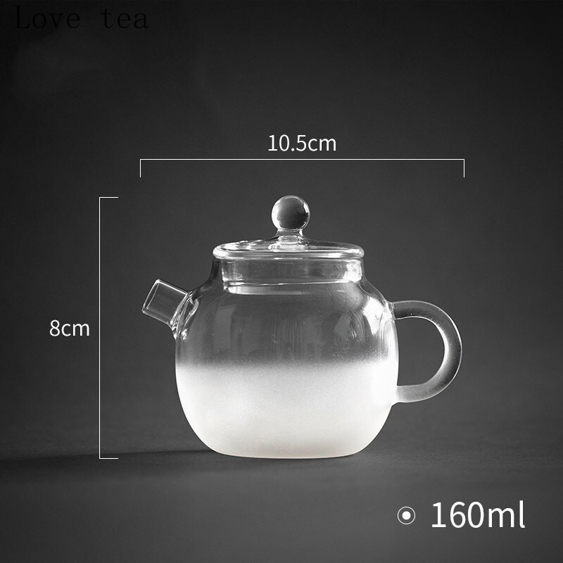 160 ml-es csésze hőálló üveg kézzel készített kung fu teáskanna japán stílusú kis átlátszó mini teafőzési ötletek