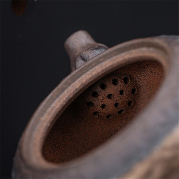 Японски керамичен античен чайник със странична дръжка от мъртво дърво Преносим чайник Ръчно изработена кана за чай Ретро чаша за чай Сервиз за чай Kung Fu