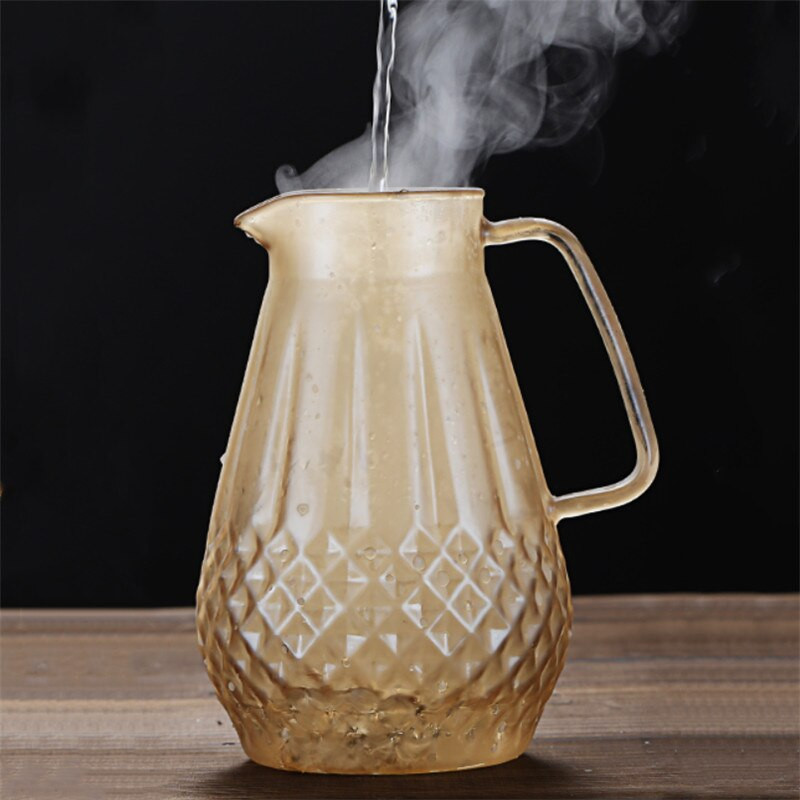 Karščiui atsparus stiklinis arbatinukas, sprogimui atsparus virdulys Buitinis vandens butelis Skaidrus kavos arbatos puodas Virtuvė didelės talpos sulčių ąsotis