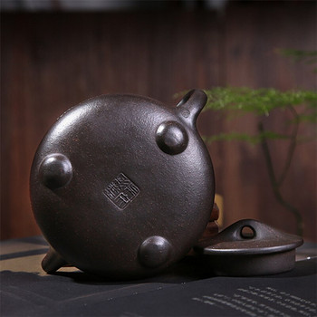 Yixing Purple Clay Teapot Handmade Black Ore Mud Kung Fu Lotus Bottle with Ball Filter Creative Office Pot Teaware Teaware
