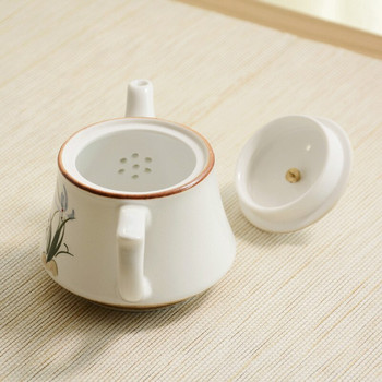 Керамичен ръчно рисуван офис чайник Домакински голям ретро чайник Kung Fu Чаен комплект Jingdezhen Керамика Филтър Чайник Чайник