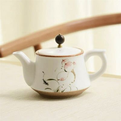 Keraminis rankomis dažytas biuro arbatinukas Buitinis didelis retro stiliaus virdulys Kung Fu arbatos rinkinys Jingdezhen keramikos filtras arbatos virimo aparatas arbatos indas