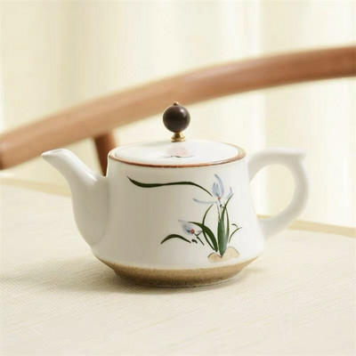 Keraminis rankomis dažytas biuro arbatinukas Buitinis didelis retro stiliaus virdulys Kung Fu arbatos rinkinys Jingdezhen keramikos filtras arbatos virimo aparatas arbatos indas