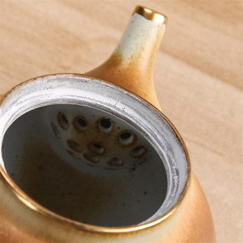 Японски чайник от груба керамика Творчески винтидж ръчно изработена офис чаша за чай Чайник Домакински кунг-фу чайник Комплект за чай Китайски прибори за чай