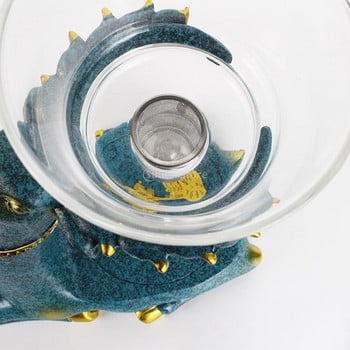 Kungfu Стъклен комплект за чай Магнитно отклоняване на водата за кухня Разхлабени инфузори Чайници Чайник за готвене Чаши Магнитен комплект чайник