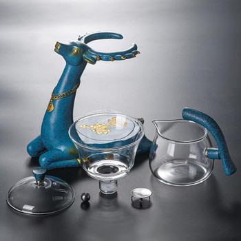 Σετ τσαγιού Kungfu Glass Magnetic Water Diversion for Kitchen Loose Infusers Bottles Cooking Tea Maker Glasses Magnetic Teapot Set