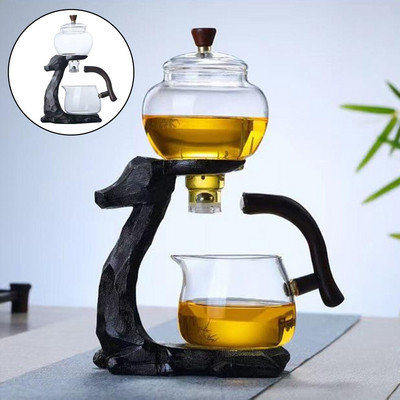 Set de ceai din sticlă Kungfu, Diversiunea magnetică a apei pentru bucătărie, infuzoare vrac, ceainic, ceainic, pahare, set de ceainic magnetic