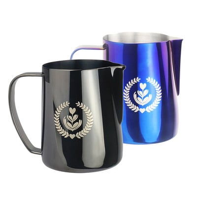 Rozsdamentes acél espresso gőzölő kancsó 12 oz eszpresszó tejhabos kancsó Kávégőzölő kancsó 350 ml Cappuccino