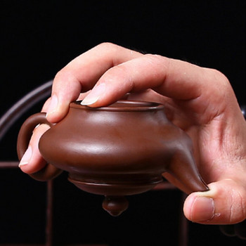 Yixing Purple Clay Pot Pure Handmade Small Teapot Washing Can Filter Teapot Kung Fu Tea Set Kitchen Tea Ceremony Drinking Set