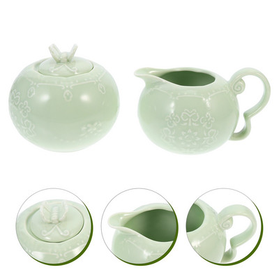 ulcior cu smântână de zahăr cremă ceramică capac de cafea set recipient pentru servire sare dozator sos cană ulcioare ulcioare turnător porțelan latte