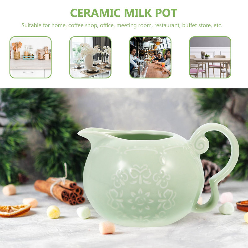 ulcior cu smântână de zahăr cremă ceramică capac de cafea set recipient pentru servire sare dozator sos cană ulcioare ulcioare turnător porțelan latte