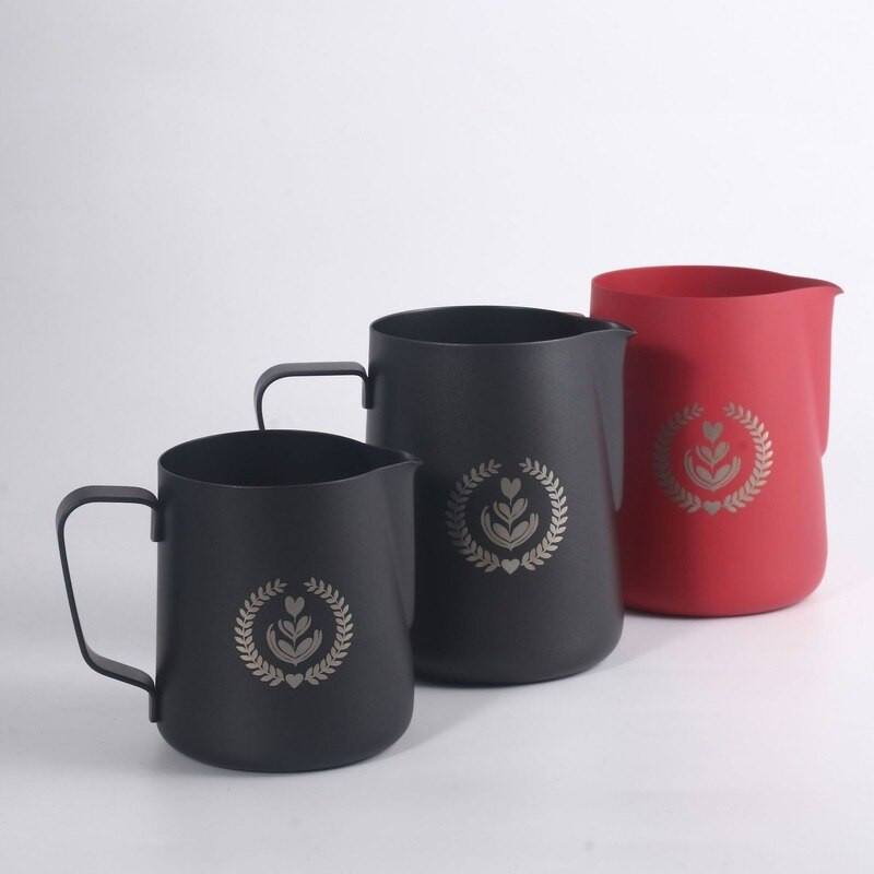 Espresso garų ąsotis 350/600 ml, espreso pieno putų ąsotis, kavos pieno putų puodukas, kavos garų ąsotis