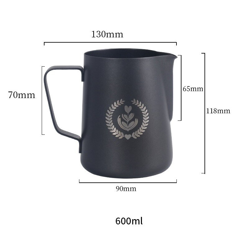 Espresso garų ąsotis 350/600 ml, espreso pieno putų ąsotis, kavos pieno putų puodukas, kavos garų ąsotis