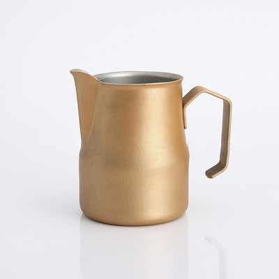 304 Rozsdamentes acél tejhabos csésze éles szájú olasz húzó virágcsésze hosszú szájú tejhab húzó virághengeres kávéfőző készülék