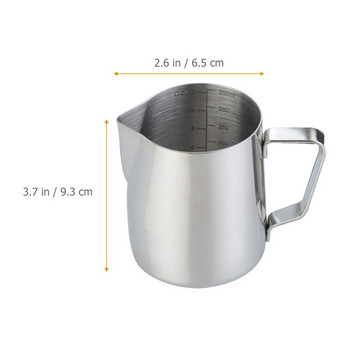 Pitcherfrothing Cup Espresso Jug Coffee Frother Pouring Steaming Stainless Steel Lattefrothmetal Spoutpourer Steamer Gallon Cups