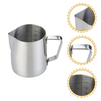 Kancsó habosító csésze eszpresszó kancsó kávéhabosító kiöntő gőzölés rozsdamentes acél Lattefrothmetal kiöntő gőzölő gallon csészék