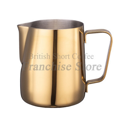 Aranyozott tejcsésze Garland Cup, rozsdamentes acél tejtartály, tejhabos csésze, tapadásmentes füzértartály 350/600/900