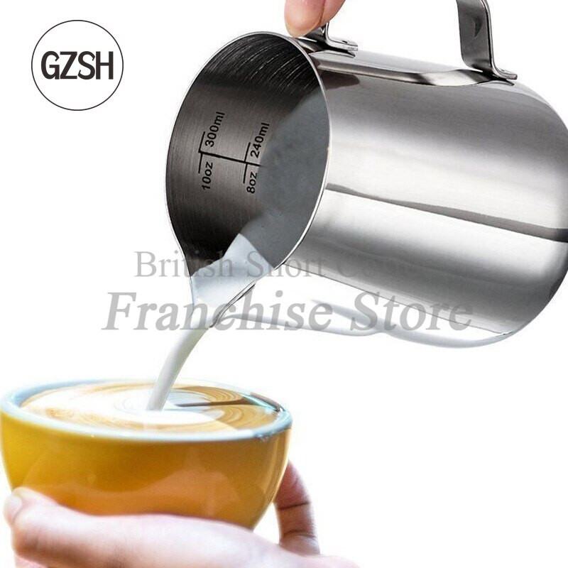 Aranyozott tejcsésze Garland Cup, rozsdamentes acél tejtartály, tejhabos csésze, tapadásmentes füzértartály 350/600/900