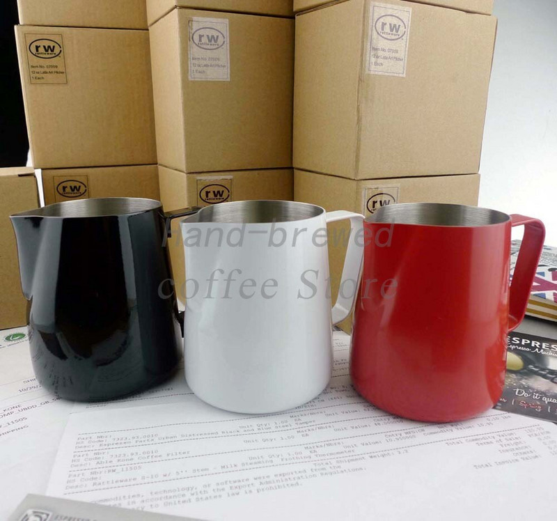 350 ml 600 ml rozsdamentes acél kávéscsésze tejhabos edény Jazz kék habosító edény Többcélú kávéművészeti csésze