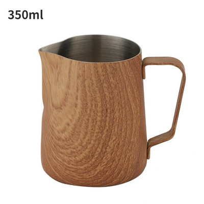 Puodelis su pienu, 300/600 ml grūdėtas nerūdijančio plieno putų puodukas, gėlėtas puodelis, espreso putplasčio puodelis Barista įrankiai