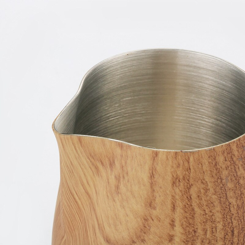 Puodelis su pienu, 300/600 ml grūdėtas nerūdijančio plieno putų puodukas, gėlėtas puodelis, espreso putplasčio puodelis Barista įrankiai
