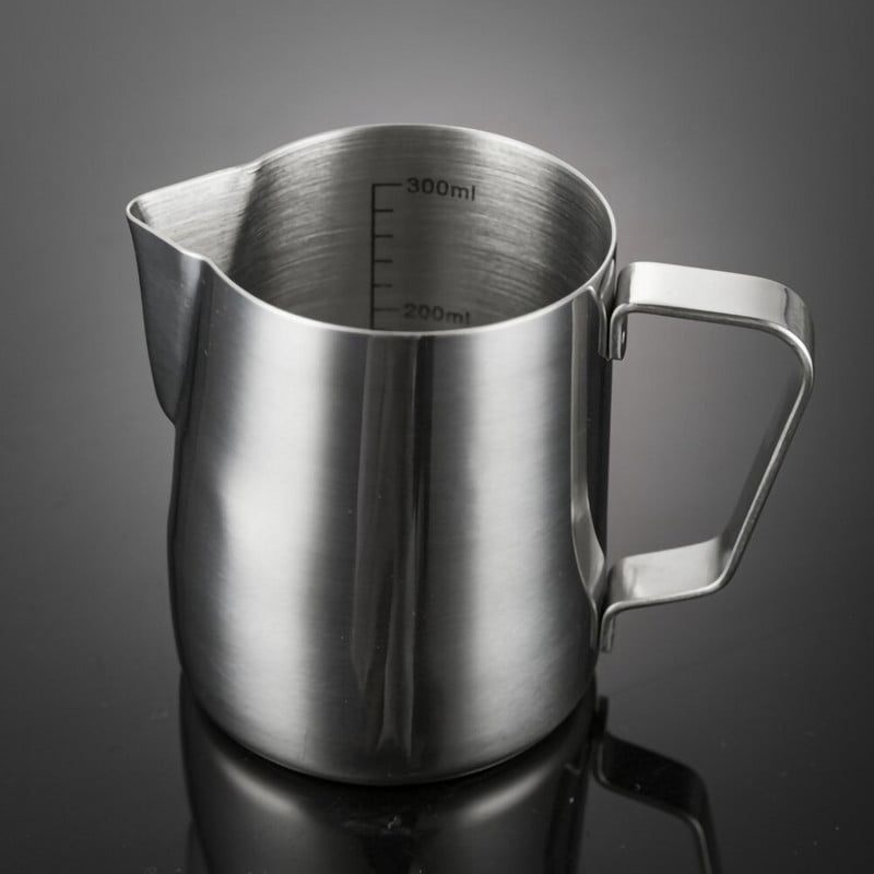 Kávé Latte tejhabosító kancsó rozsdamentes acél Barista kancsó tejhabosító kancsó Latte Art tűvel Kávétartozékok