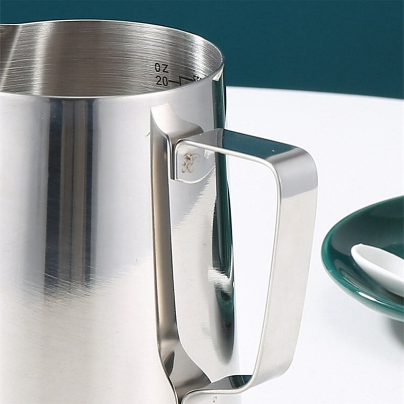 350 ml Nerūdijančio plieno putojantis kavos ąsotis Kavos Barista Craft Latte Cappuccino Pieno grietinėlės plakimo puodukas puodelio ąsočio ąsočio aparatas