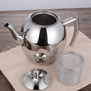 2L чайник от неръждаема стомана с цедка за чай Чайник с инфузер за чай Комплекти прибори за чай Чайник за чай Инфузер Чайник за индукция