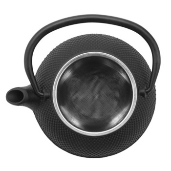 Стилен чугунен чайник Чайник се предлага с цедка Чайник 300 мл (черен)