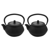 2X stílusú öntöttvas vízforraló teáskanna szűrővel, 300 ml-es teáskannával (fekete)