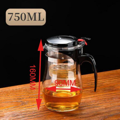 750 ml-es hőálló üveg teáskanna kínai kung fu tea virágos teáskanna kompakt méretű kávéfőző Puer vízforraló Italkészletek