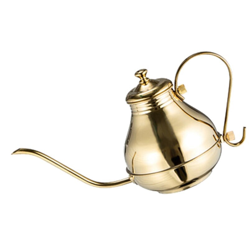 Smulkios burnos kavos puodukas, ilgas snapelis, užpilamas per lašinamas kavos virdulys Kavos virimo aparatas nerūdijančio plieno arbatinukas