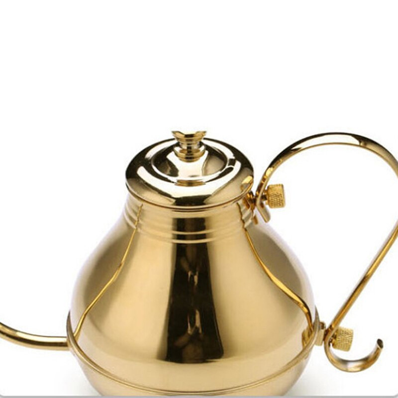 Smulkios burnos kavos puodukas, ilgas snapelis, užpilamas per lašinamas kavos virdulys Kavos virimo aparatas nerūdijančio plieno arbatinukas