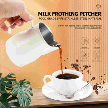 Κύπελλο Pitcher Frothing Frothing Jug Espresso Coffee Steaming Creamer Gravy Latte Forstainless Steel Steamer Steam Boat Sauce