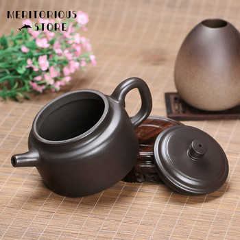 Τσαγιέρα Chinese Yixing Purple Clay Handmade Pot Ore Black Mud Tea Pot Zisha Kettle Suit Tie Guanyin Puer Household Teaware 250ml