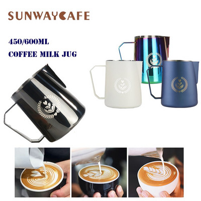 Rozsdamentes acél tejhabos kancsó Eszpresszó gőz kávé Barista Craft Latte Cappuccino tejszínhabos kancsó