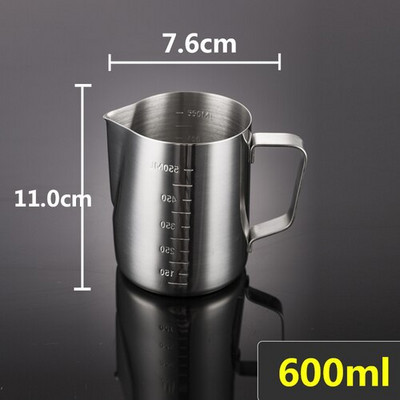 Kávéskanna rozsdamentes acél tapadásmentes tejeskanna eszpresszó kávéfőző Barista tejhabosító 350/600ml