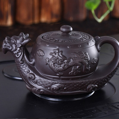 Ceainic chinezesc Yixing din lut violet Ceainic de călătorie cu capacitate mare ceainic retro din lut ceainic Kung Fu pentru casă și ceainărie