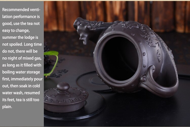 Ceainic chinezesc Yixing din lut violet Ceainic de călătorie cu capacitate mare ceainic retro din lut ceainic Kung Fu pentru casă și ceainărie