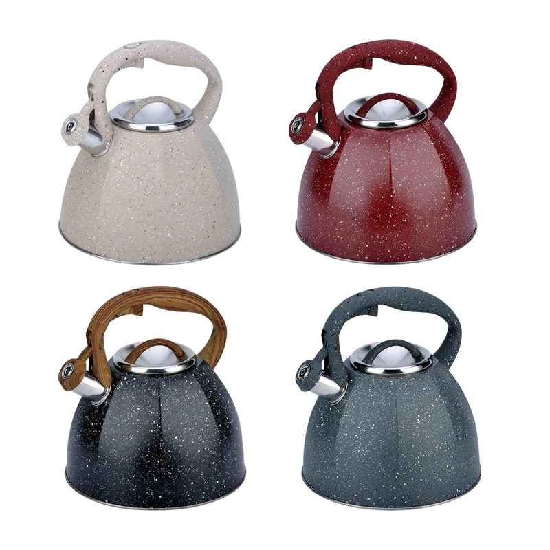 Tűzhely sípoló vízforraló 304 rozsdamentes acél konyhai ergonómikus fogantyúval 3,7 literes forró vizes gyorsforraló teáskanna teáskanna