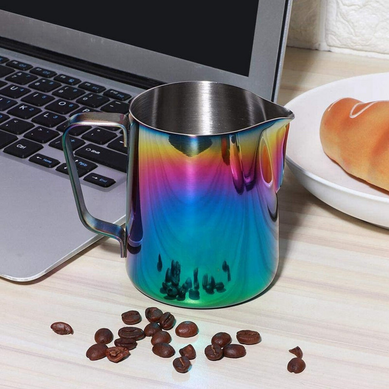 350/480 ml ulcior de spumare a laptelui ulcioare de espresso din oțel inoxidabil pentru abur cafea, cappuccino, latte, ceașcă, ulcioare pentru spumare