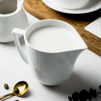 450ml Sharp μυτερή κεραμική δεξαμενή γάλακτος Milk Shooter Κούπα λουλουδιών Personality Λευκή κανάτα γάλακτος για αξεσουάρ οικιακού καφέ