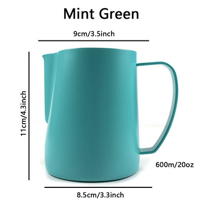 350/600 ml Elegáns rozsdamentes acél kávékancsó tejhabosító csésze krémkészítő Barista kézműves eszpresszó Latte Art kancsó eszköz