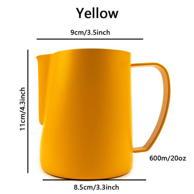 350/600 ml Elegáns rozsdamentes acél kávékancsó tejhabosító csésze krémkészítő Barista kézműves eszpresszó Latte Art kancsó eszköz
