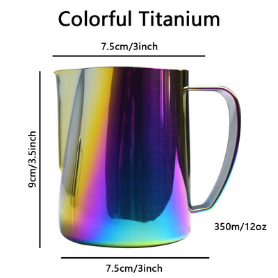 350/600 ml Elegáns rozsdamentes acél kávékancsó tejhabosító csésze krémkészítő Barista kézműves eszpresszó Latte Art kancsó eszköz