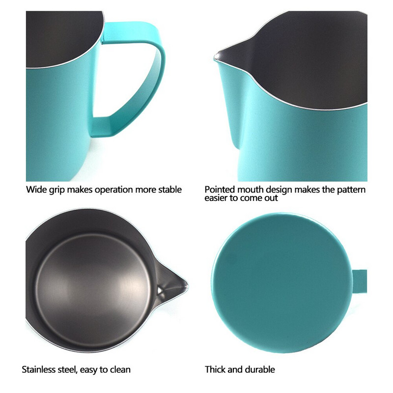 350/600 ml Elegáns rozsdamentes acél kávékancsó tejhabosító csésze krémkészítő Barista kézműves eszpresszó Latte Art kancsó eszköz